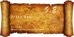 Iritz Eta névjegykártya